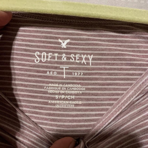 American eagle soft and sexy top with striped - Picture 2 of 3